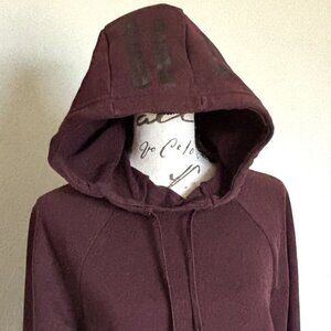 Maroon Nike Dri-Fit Athletic Oversized Hoodie Long Length Pockets Women's XS EUC
